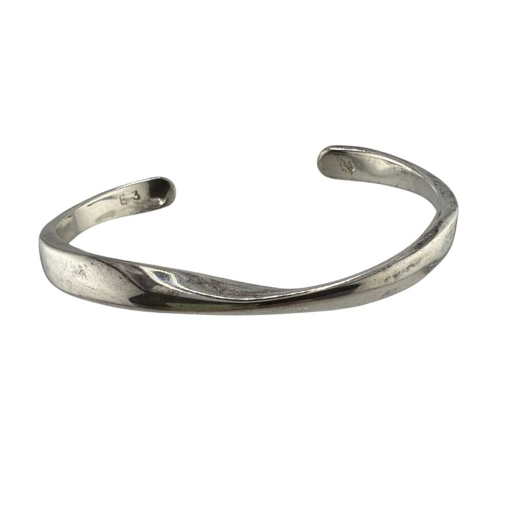 Vintage SC Sausalito Craftworks Sterling Silver Mobius Twist Cuff Bracelet